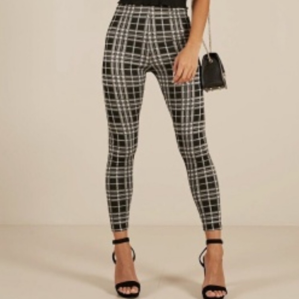 Plaid leggings